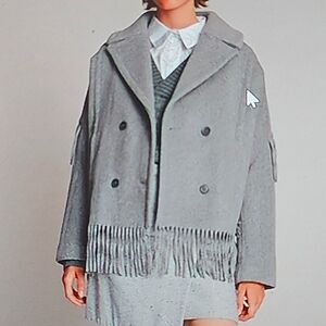 Munthe wool bled Fringe jacket